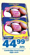 Cambridge Food Large Eggs-30's Each