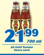 All Gold Tomato Sauce-700ml Each