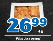 Pies Assorted-4's