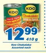 Koo Chakalaka Assorted-410g Each