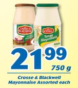 Crosse & Blackwell Mayonnaise Assorted-750g Each