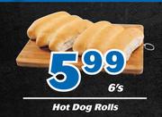 Hot Dog Rolls-6's