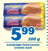 Cambridge Food Lemon Creams-200g Each
