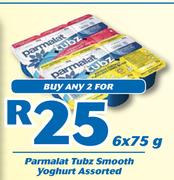 Parmalat Tubz Smooth Yoghurt Assorted-2 x 6 x 75g