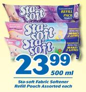 Sta Soft Fabric Softener Refill Pouch Assorted-500ml Each