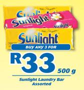 Sunlight Laundry Bar Assorted-3 x 500g