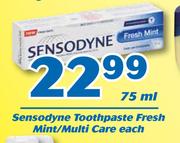 Sensodyne Toothpaste Fresh Mint/Multi Care-75ml Each