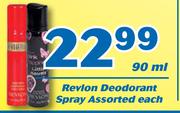 Revlon Deodorant Spray Assorted-90ml Each