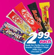 Nestle Tex 17g/Bar One 21g/Smarties 17g/Kitkat 2 Finger White 22g/Chocolate 21g-Each