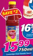 Cambridge Food Tomato Sauce-750ml