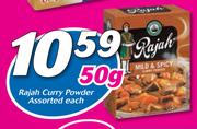 Rajah Curry Powder Assorted-50g Each