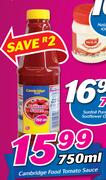 Cambridge Food Tomato Sauce-750ml