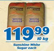 Sunshine White Sugar 10Kg-Each