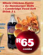 Whole Chicken Flattie+Hamburger Rolls 6's+Cambridge Food Soft Drink 2L