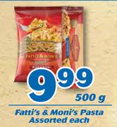 Fatti's & Moni's Pasta 500g-Each
