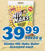 Simba Nik Naks Baler-50X20g