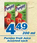 Purejoy Fruit Juice 200ml-Each
