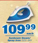 Sunbeam Steam/Spray Iron(SDS-100)-Each