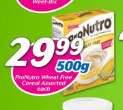 ProNutro Wheat Free Cereal Assorted-500g