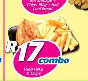 Fried Hake & Chips-Combo