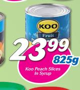 Koo Peach Slices In Syrup-825g