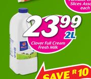 Clover Full Cream Fresh Milk-2L