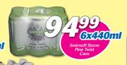 Smimoff Storm Pine Twist Cans-6 x 440ml