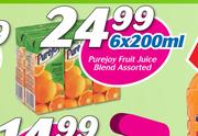 Purejoy Fruit Juice Blend Assorted-6 x 200ml