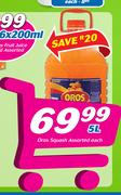 Oros Squash Assorted-5L