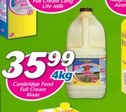 Cambridge Food Full Cream Maas-4Kg