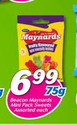 Beacon Maynards Mini Pack Sweets Assorted-75g