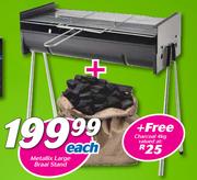 Metallic Large Braai Stand + Free Charcoal 4kg