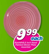 Rianhill 10.5 Inch Hand Painted Dinner Plate-Each
