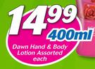 Dawn Hand & Body Lotion-400ml Each