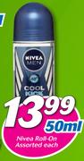Nivea Roll On-50ml Each