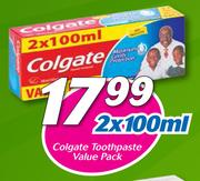 Colgate Toothpaste Value Pack-2x100ml
