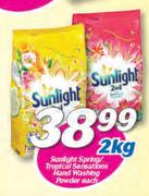 Sunlight Spring/Tropical Sensations Hand Washing Powder-2Kg Each