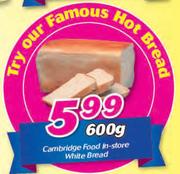 Cambridge Food In Store White Bread-600g