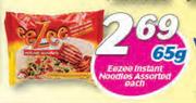 Eezee Instant Noodles Assorted-65g Each