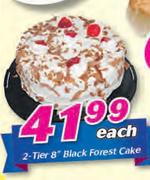 2 Tier 8" Black Forest Cake-Each