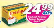 Freshpak Rooibos Tagless Teabags Pouch-40's