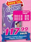 Cuddlers Comfort Disposable Nappies Assorted-Each