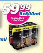 Carling Black Label Cans-6 x 500ml