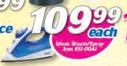 Ideas Steam/Spray Iron-Each