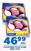 Cambridge Food Large Eggs-30's Each