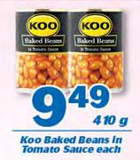 Koo Baked Beans In Tomato Sauce-410g Each