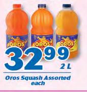 Oros Squash-2Ltr Each