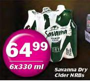 Savanna Dry Cider NRBs-6x330ml 