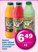 Fusion Dairy Blend Concentrated-1Ltr Each