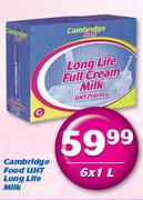 Cambridge Food UHT Long Life Milk-6x1Ltr